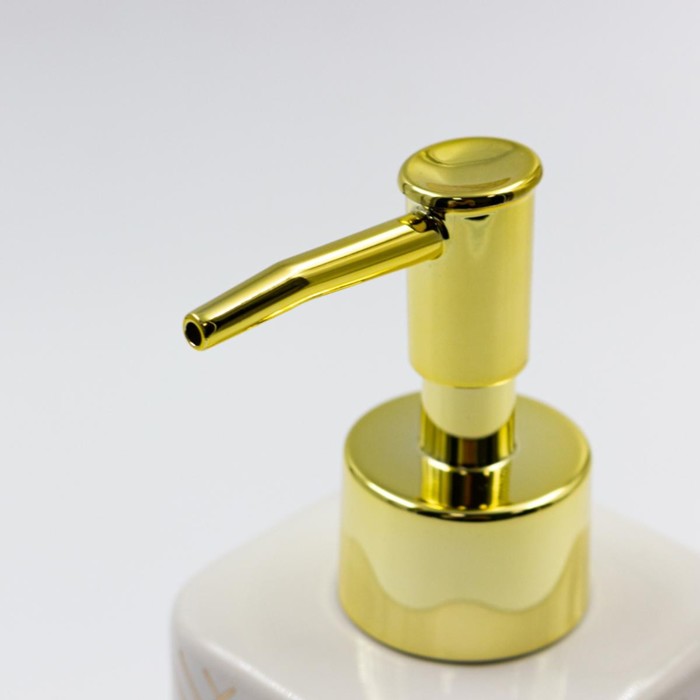 Дозатор для жидкого мыла Joy Home, керамика, золотой узор - фото 1909648761