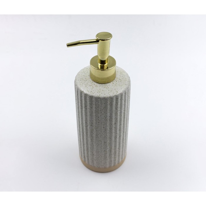 Дозатор для жидкого мыла Joy Home, керамика, песочная глазурь - фото 1909648763