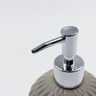 Дозатор для жидкого мыла Joy Home, керамика, серый рифленый - Фото 2