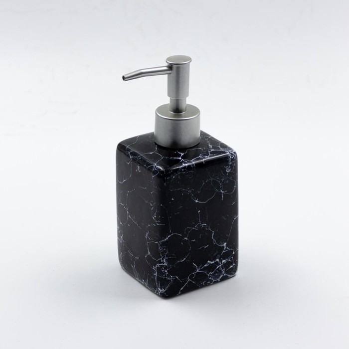 Дозатор для жидкого мыла Joy Home, керамика, чёрный мрамор - Фото 1