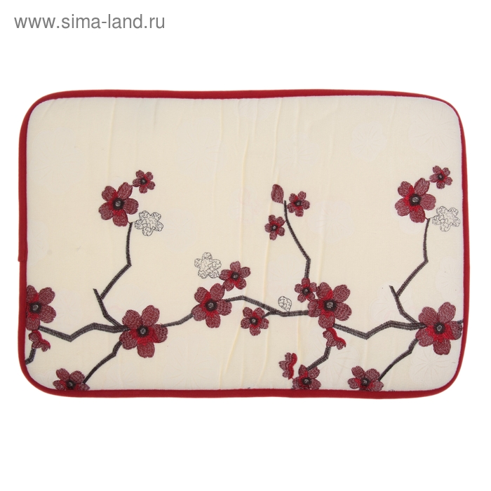 Коврик 40х60 см "Сакура" цвет красный - Фото 1