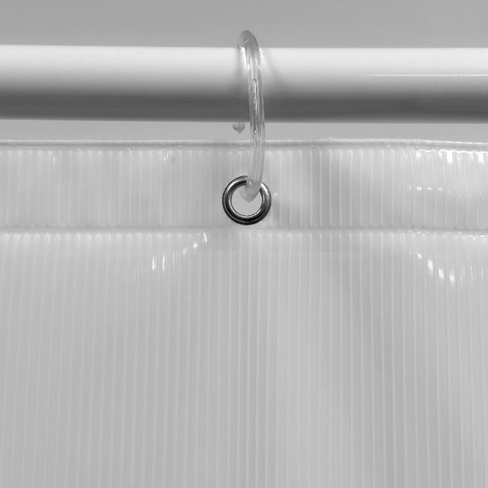 Штора для ванной Dasch, PEVA, Line, 180х200 см, белая - фото 1908180655