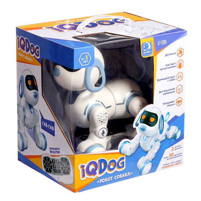 Робот-собака IQDog, световые и звуковые эффекты, работает от аккумулятора - фото 1905275552