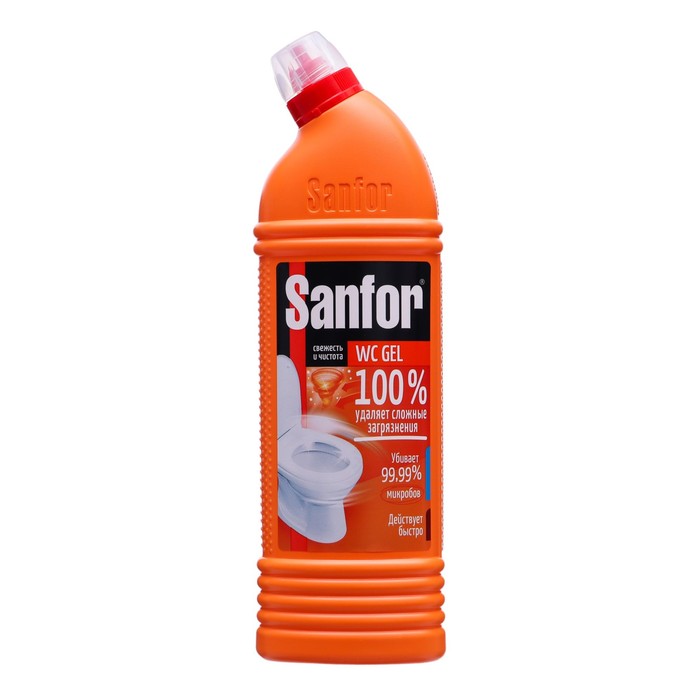 Чистящее средство для унитаза SANFOR WC gel super power, 1000 гр