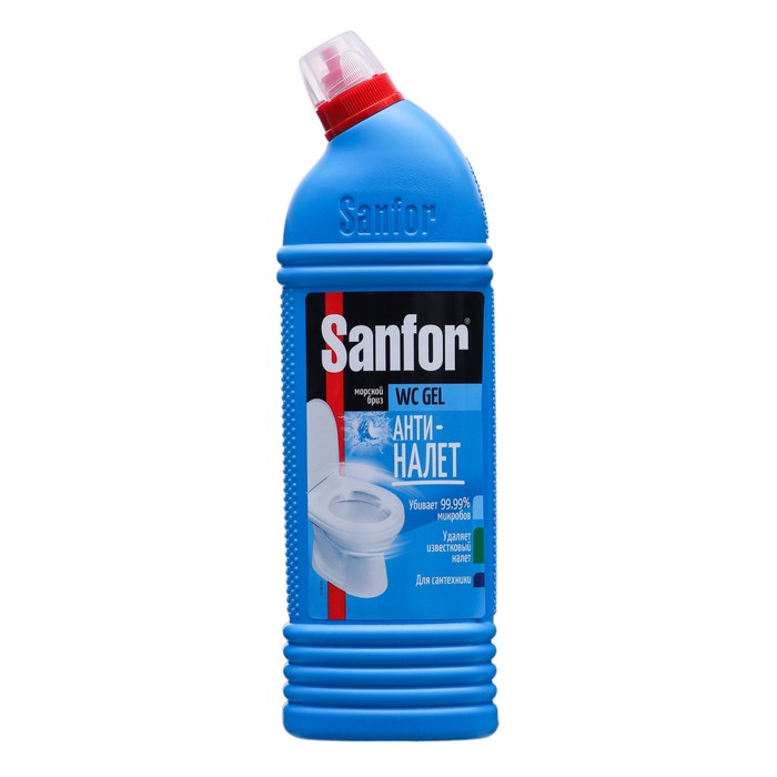 Средство чистящее для унитаза SANFOR WC, морской бриз, 1000 гр - Фото 1