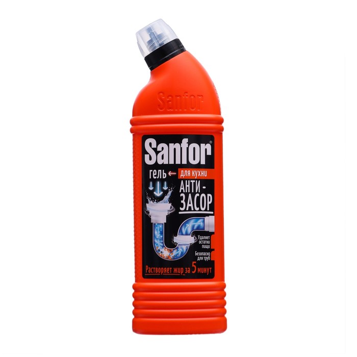 Чистящее средство SANFOR от засоров, 750 мл - Фото 1