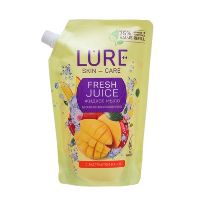Жидкое мыло LURE Fresh Juice с экстрактом манго дой-пак, 380 мл