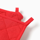 Набор кухонный «Доляна. Больших успехов»: прихватка 17×17 см, варежка-прихватка 20×28 см, 35% хлопок - Фото 3