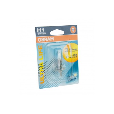 Лампа Osram H1 12 В, 55W (P14,5s) Ultra Life, блистер 1 шт, 64150ULT-01B