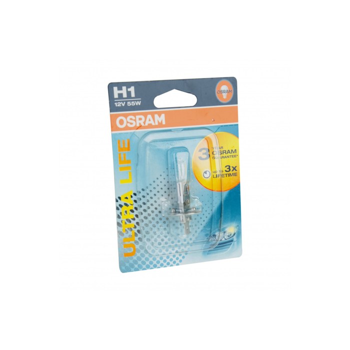 Лампа Osram H1 12 В, 55W (P14,5s) Ultra Life, блистер 1 шт, 64150ULT-01B - Фото 1