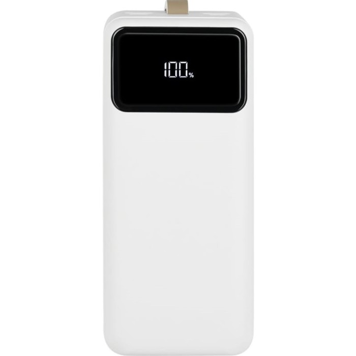 Внешний аккумулятор TFN Porta LCD PD, 40000 мАч, 2 USB, Type-C, microUSB, белый - Фото 1