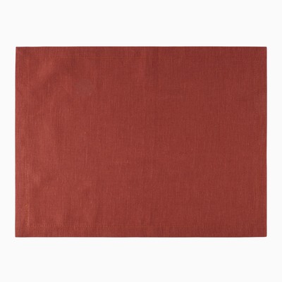 Салфетка «Этель», красная, 30×40 см,100% лён 170 г/м²