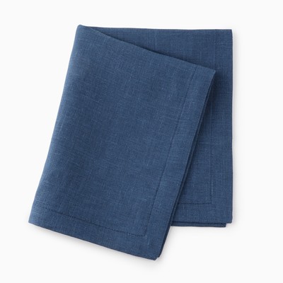 Салфетка «Этель», синяя, 30×40 см,100% лён 170 г/м²
