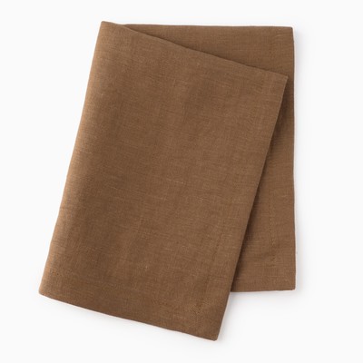 Салфетка «Этель», коричневая, 30×40 см,100% лён 170 г/м²