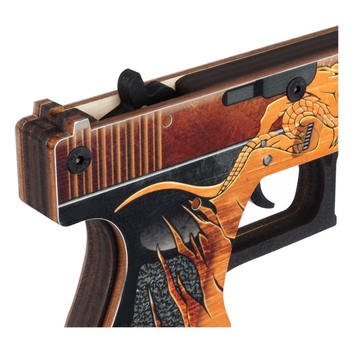Пистолет деревянный Glock-18 «Реликвия» ТРИ СОВЫ - фото 1909649309