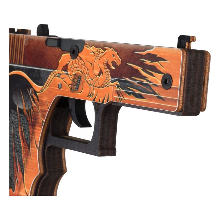 Пистолет деревянный Glock-18 «Реликвия» ТРИ СОВЫ - фото 1909649310