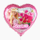 Шар фольгированный 18" «Барби», сердце, в инд. уп. - фото 321578592