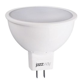 Лампа светодиодная JazzWay, GU5.3, 5 Вт, 400 лм, 3000 К, свечение тёплое белое