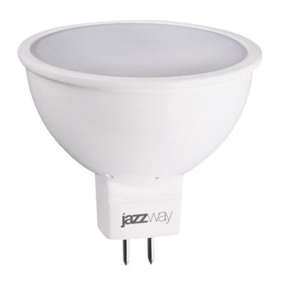Лампа светодиодная JazzWay, GU5.3, 5 Вт, 400 лм, 3000 К, свечение тёплое белое