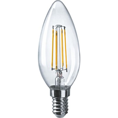 Лампа светодиодная филаментная ОНЛАЙТ, E14, 12 Вт, 1200 лм, 2700 К, свечение тёплое белое