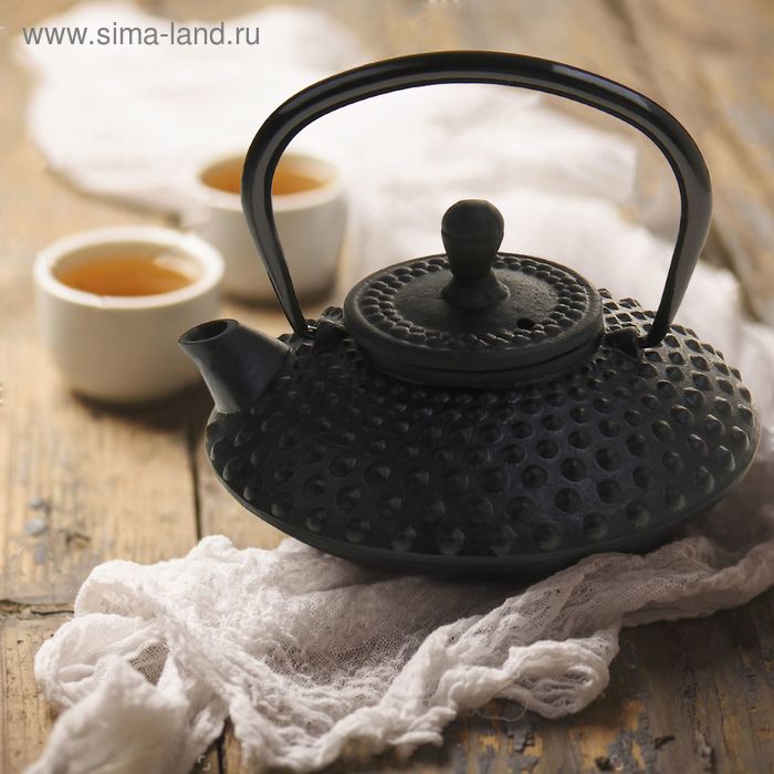 Чайник с ситом 500 мл "Марокко", цвет черный - Фото 1
