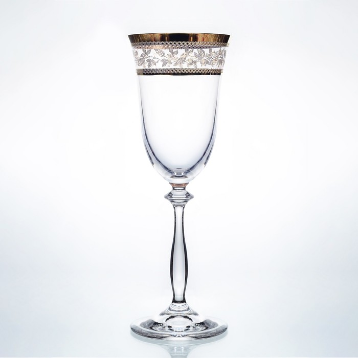 Набор бокалов для вина Crystalex «Анжела. Панто золото», 250 мл, 6 шт - Фото 1