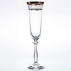 Набор бокалов для шампанского Crystalex «Анжела. Панто золото», 190 мл, 6 шт - фото 300967255