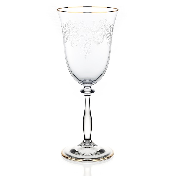 Набор бокалов для вина Crystalex «Анжела. Golden Stemm», 250 мл, 6 шт - Фото 1