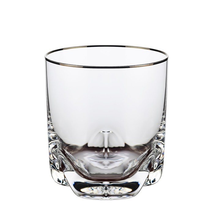 Набор стаканов для виски Crystalex «Барлайн. Отводка платиной», 280 мл, 6 шт - Фото 1