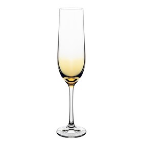 Набор бокалов для шампанского Crystalex «Виола», 190 мл, 6 шт, цвет оранжевый
