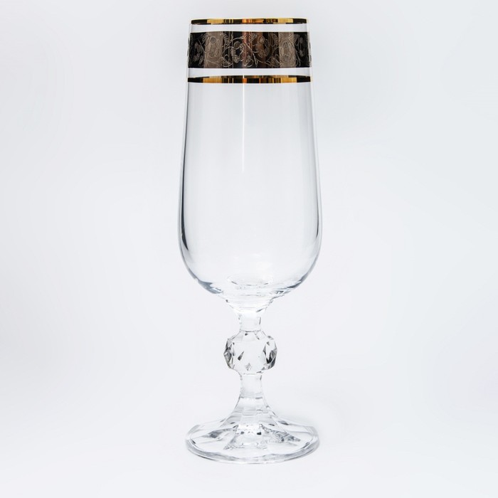 Набор бокалов для шампанского Crystalex «Клаудия. Эксклюзив», 180 мл, 6 шт - Фото 1