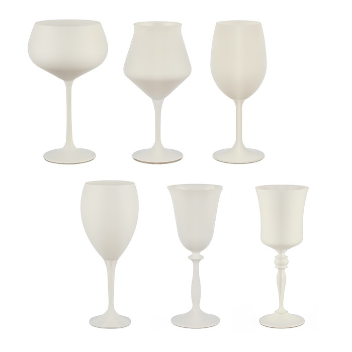 Набор бокалов для вина Crystalex «Магнолия. Гамбит», 350 мл, 6 шт, цвет белый - Фото 1