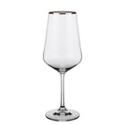 Набор бокалов для вина Crystalex «Сандра. Отводка платиной», 450 мл, 6 шт - фото 300967318