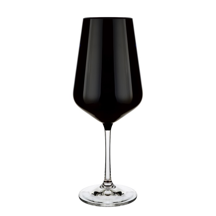Набор бокалов для вина Crystalex «Сандра», 450 мл, 6 шт, цвет чёрный - Фото 1