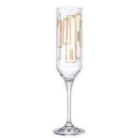 Набор бокалов для шампанского Crystalex «Ума. Роскошный контур», 200 мл, 6 шт