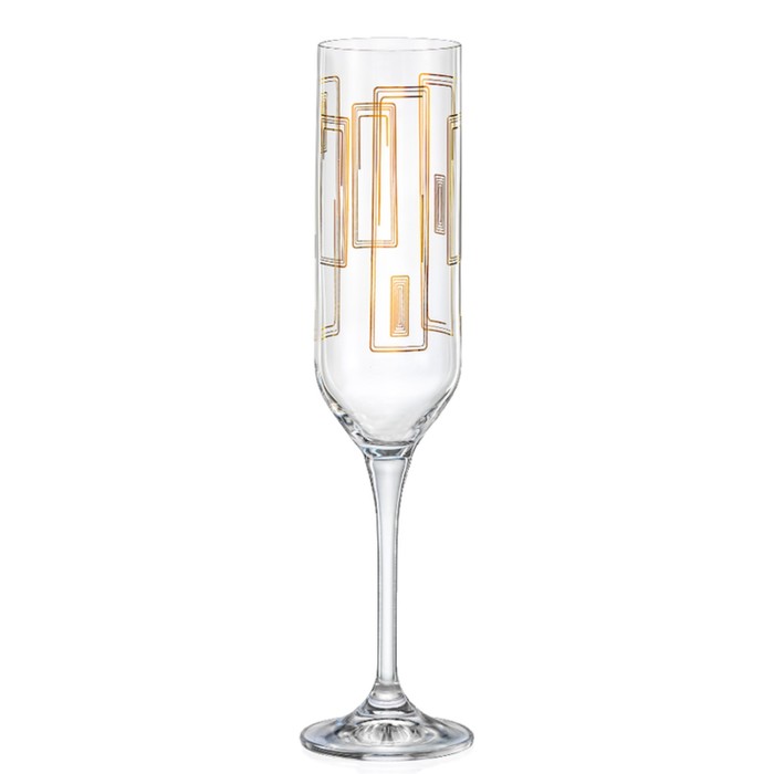 Набор бокалов для шампанского Crystalex «Ума. Роскошный контур», 200 мл, 6 шт - Фото 1