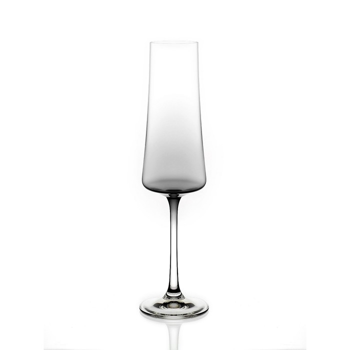 Набор бокалов для шампанского Crystalex «Экстра», 210 мл, 6 шт, цвет серый - Фото 1
