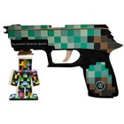 Набор «Пистолет резинкострел пиксельный алмазный + мишень» - фото 9821348