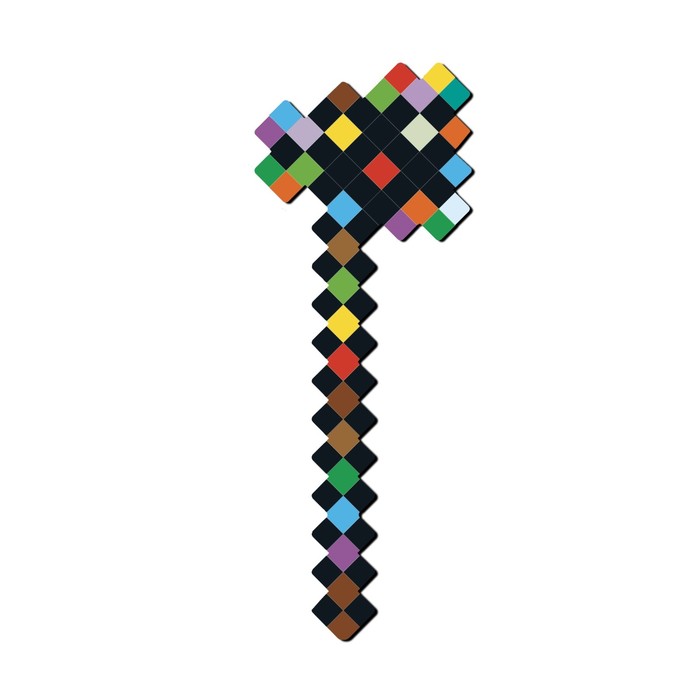 Топор пиксельный «Многоцвет» 31,5 см - Фото 1