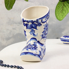 Сувенир "Сапог", большой, 25х15 см, гжель - фото 24057021