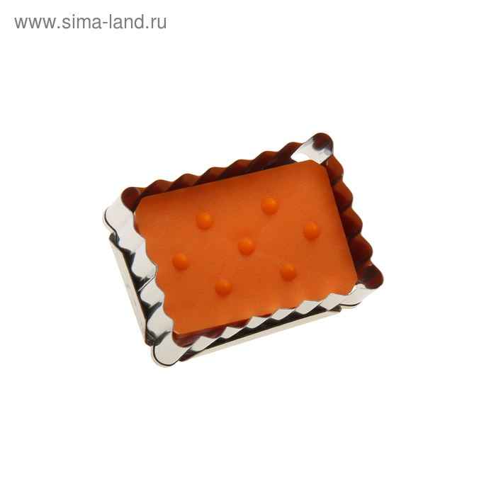 Форма для печенья Доляна «Галета», 6×4 см, цвет хромированный - Фото 1