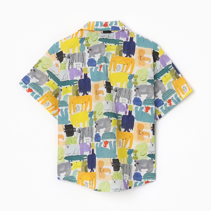 Рубашка для мальчика KAFTAN «Звери», размер 32 (110-116 см)