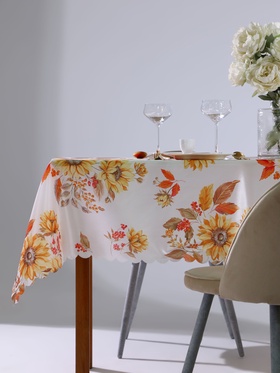Скатерть Доляна "Подсолнухи" 145х110 см, 100% п/э
