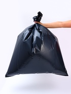 Мешки для мусора в рулоне UpakLand 180 л, черные, ПВД, толщина 40 мкм, 10 шт., 88×106 см 10420057