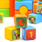 Набор цветных кубиков, "Чебурашка", 60 элементов, 4х4 см - фото 9907864