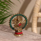 Сувенир "Натараджа" латунь, камень 10 см - фото 321604734