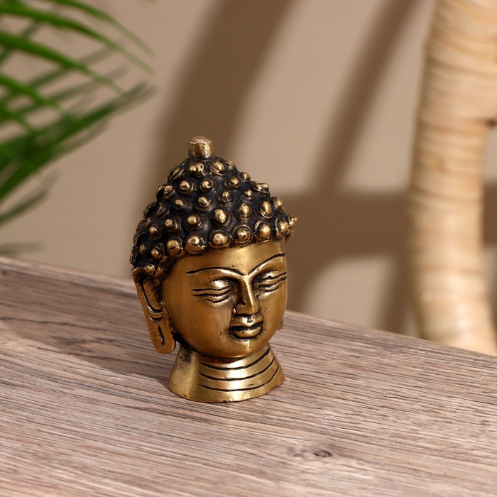 Сувенир "Голова Будды" латунь 8 см - Фото 1