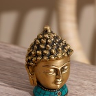 Сувенир "Голова Будды" латунь, камень 8 см - Фото 2