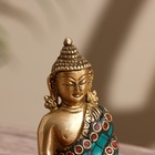 Сувенир "Будда" латунь, камень 7,5 см - Фото 3
