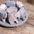 Подставка для благовония "Слоны" камень 8х8х3 см - Фото 3